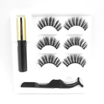 China Long Natural Wholesale Three Pairs Invisible False Eyelashes N37 Magnetic False Eyelashes Magnet for sale