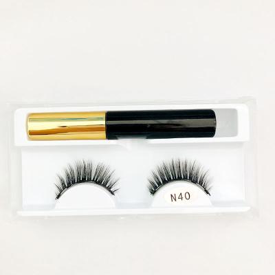 China Long Natural New Arrival 1 Pairs Of Magnet False Eyelashes Invisible Magnetic Eyelash Wholesale N40 for sale