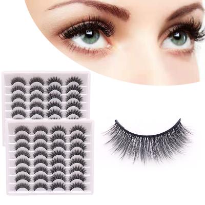 China Wholesale 3D Natural Long False Mink Synthetic Hair Eyelash Handcrafted Eyelash Top Sellers for sale