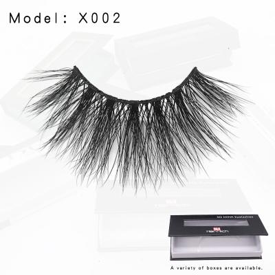 China Bestselling 25mm Natural Mink Hair False Eyelashes Multilayer Three-dimensional Long 5D False Eyelashes Exaggerated Long False Eyelashes for sale