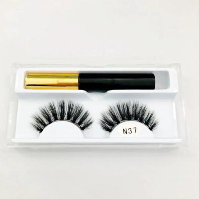 China Wholesale Natural Long Magnetic False Eyelashes With Magnetic Liquid Eyeliner Easy To Wear False Lashes for sale