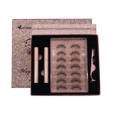 China Long Natural Private Label Cruelty Free Mink False Lashes Magnetic Eyeliner Liquid Waterproof Eyelashes for sale