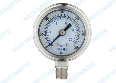 China Shockproof industrial pressure gauges with bayonet bezel , 2 inch bottom for sale