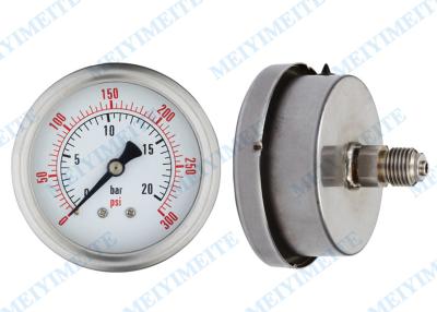 China Back with bayonet bezel 63mm argon welding pressure gauge with glycerin filled for sale