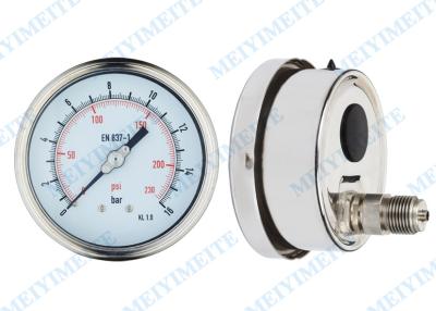 China 100mm Welding pressure gauge thermometers with Tempered Glass , PC lens for sale