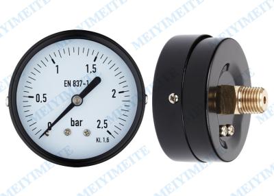 China 63mm Dry pressure gauge instrument for measuring gas pressure / pressure water gauge for sale