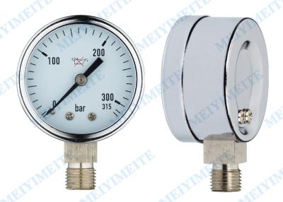 China Plastic , brass Material water pressure meter an instruments pressure gauge for sale