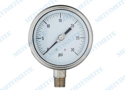 China 100mm 304 Bayonet type stainless steel pressure gauge with 1/2” connector for sale