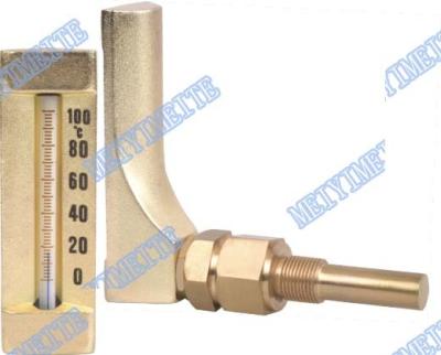 China V Line Glass bimetallic thermometers Aluminum and gold colour body for sale