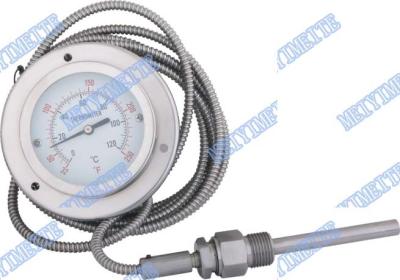 China Gas filled Bimetallic Thermometer with capillary , industrial  bimetallic temperature gauge for sale