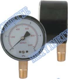 China Mini Bar Pressure Gauge Black Steel Case 2.5'' Brass Pressure Gauge 2.5% Accuracy for sale