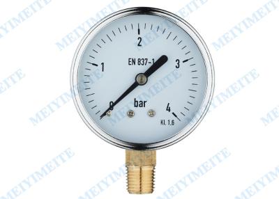 China Small air pressure gauges with chrome case and bezel , industrial pressure gauges for sale