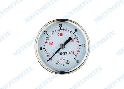 China Back 63mm with 1/4 thread all stainless steel pressure gauge , dry pressure gauge for sale