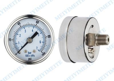 China Precision 50mm back air pressure gauges dry standard with brass chrome connector for sale