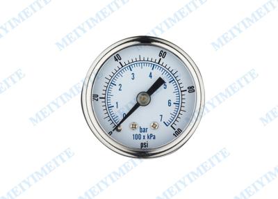 China Racing air pressure gauges with brass chrome connector ,  50mm tire pressure gauge for sale