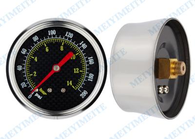 China 0 15 psi / 0 30 psi Air pump pressure gauge , 2.5 inch back pressure gauge for sale