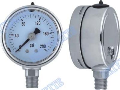 China Shockproof 304 stainless steel pressure gauge , sealing , glycerin 2.5 Inch bottom for sale