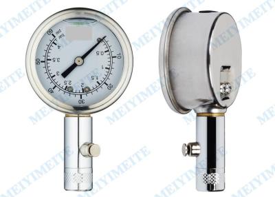 China 50mm Tyre pressure gauge with the chrome stem , precision tire pressure gauge for sale