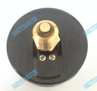 China 80mm Round temperature Pressure gauge with chrome bezel and 1/2 inch brass connector for sale