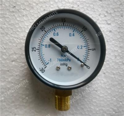 중국 2.5 EN 837-1에 강철 까만 물자 상자를 가진 2 인치 디지털 방식으로 진공 압력 계기 판매용