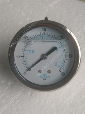 China 100mm Back liquid filled manometer  , Sealing vacuum pressure gauge for sale