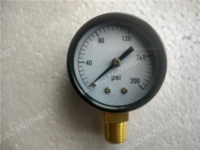 China 2.5 Inch ( 63mm ) Steel Black Dry Pressure Gauge With Shrink Bezel for sale