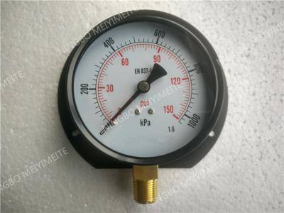 China Schwarzer unterer Stahleintritts-trockenes Manometer mit Flansch 4