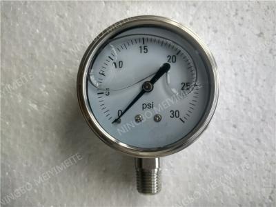 China 2.5 inch All Stainless Steel Lower Entry  Liquid Filled Manometer Pressure Gauge Glycerine Filled for sale