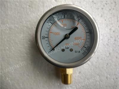 China 63mm  Liquid Filled Manometer , Glycerin Filled Pressure Gauge with 304SS Dull Case for sale