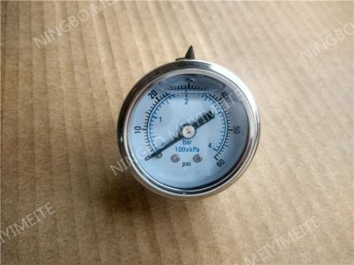 China 1.5“ (40mm) de Achtermaat van de Ingangsdruk met Staal Chrome plateerde Geval 0-60psi Te koop