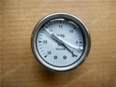 China 304 Stainless Steel Liquid Filled Vacuum Pressure Gauge with Back Entry 2