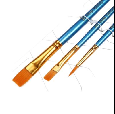 China Wolf Howe Hook Watercolor 3 DIY Painting Tools Nylon Wooden Pole Oil Pen Acrylic Kids Brush Set for sale