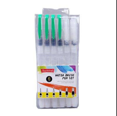 China Weight: : 0.043kg/set 6 Pieces Pen Set Absorbent Fountain Pen Set Large Capacity Water Storage Paint Brush for sale