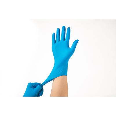 China Safety Anti-Slip Exam Nitrile Glove Black Big Nitrile Rubber Gloves for sale