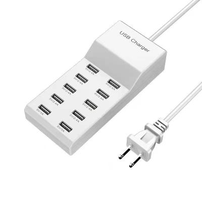 China Residential/Multi-Purpose 10ports USB Charging Station Socket Multi-Function Charger for Mobile Phone with EU UK US Plug for sale