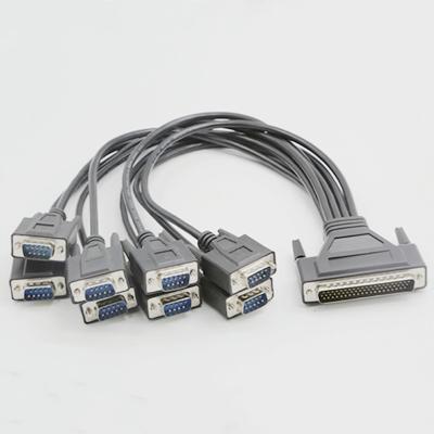 China COMPUTER DB62 62 Pin Gender Male to Left Male 8 9pin DB9 RS232 Splitter Serial Port Cable for sale