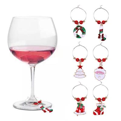 China 2021 FASHION Custom Made Wine Glass Charms Christmas Jewelry Set for sale