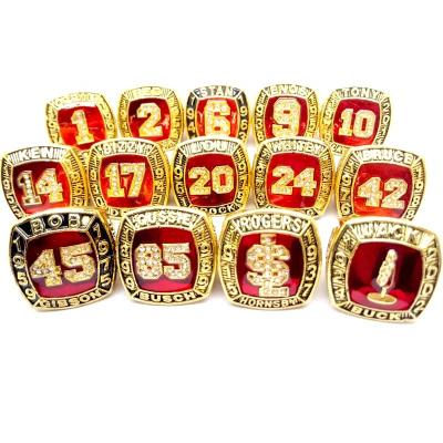 China Casual/Sporting Hall of Fame Baseball Players 14pcs Rings Set for Fans Collection for sale