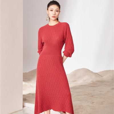 China Thin 100% Anti-Wrinkle Cashmere Anti-Pilling O-Neck Sweater Knitted Sweater Girls Christmas Dresses for sale