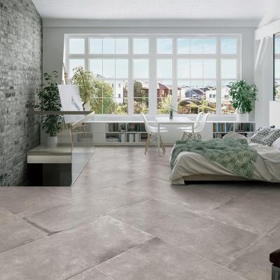 China Rustic Tiles Grace Porcelain Tile Gray Cement Matt Tile Anti-Slip Medium Glazed Full Body Floor Tile 600*1200mm for sale