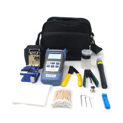 China High-performance FTTH fiber optic tool kits with power meter fault locator fiber optic video cleaver using for ftth network for sale