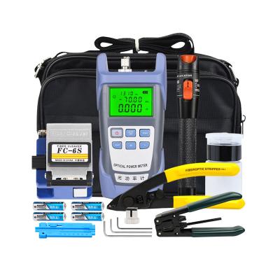 China High Performance Cheap Price FTTH FTTB FTTX Fully Equipped Fiber Optic Cable Tool Kit All Application Accessories Electricity Meter for sale