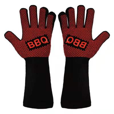 China Food and other industries in high temperature environment low price barbecue gloves extreme heat resistant silicone heat resistant glove SHUOYA for sale