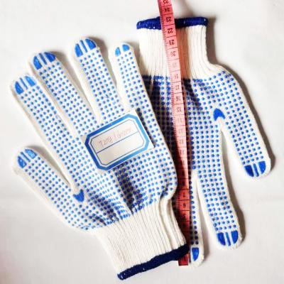 China Shift ; construction ; machinery; SHUOYA Factory 720g 10G Blue Knitted PVC Dot Glove PVC Dotted Work Gloves With Your Logo for sale