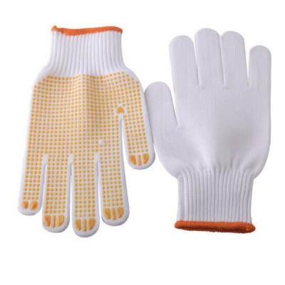 China Shift ; construction ; machinery; Factory SHUOYA Blue PVC Cotton Gloves Dots Cotton Hand Gloves Work Protective Work Glove for sale