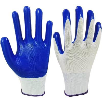 China Shift ; construction ; machinery; Cheapest SHUOYA Factory Construction Work Gloves Nitrile Dipped Gloves Oil Resistant Anti-Slip Dipping Glove for sale