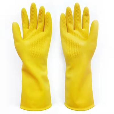 China SHUOYA Good Prices Household Glove Latex Glove Housekeeping Cleaning Rubber Yellow Gloves for sale