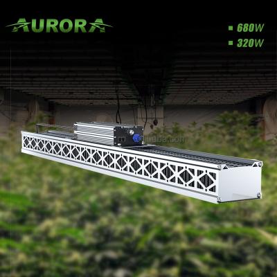 China Seed Starting Full Spectrum 680W Good Quality LED Grow Lights Radiator Design Roof Finned Lighting For Plant Growing for sale