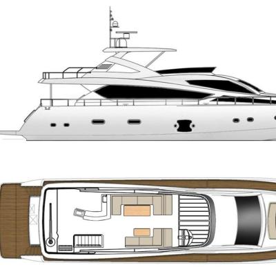 China Sea - River - Lake Luxury Mega Boat Yacht Length 25m - Ocean 82ft Fiberglass Hull Chinese Custom Super Yacht Material For Sale for sale