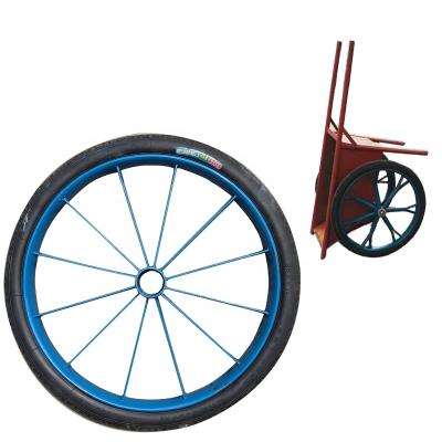 China Transport Heavy Duty 26 Inch Tire Free Flat Rubber Wheel For Wheelbarrow Sting Proofwheels for sale